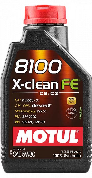104775 MOTUL Моторное масло  8100 X-Clean FE 5W30, 1л