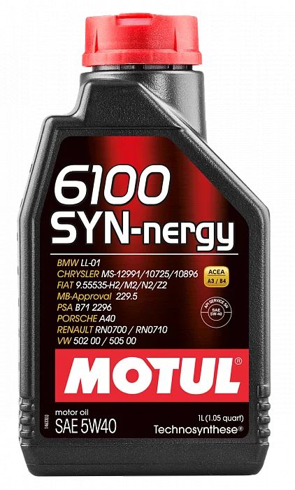 107975 MOTUL Моторное масло  6100 Syn-Nergy 5W40, 1л
