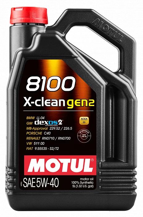 109762 MOTUL Моторное масло  8100 X-clean GEN2 5W40, 5л