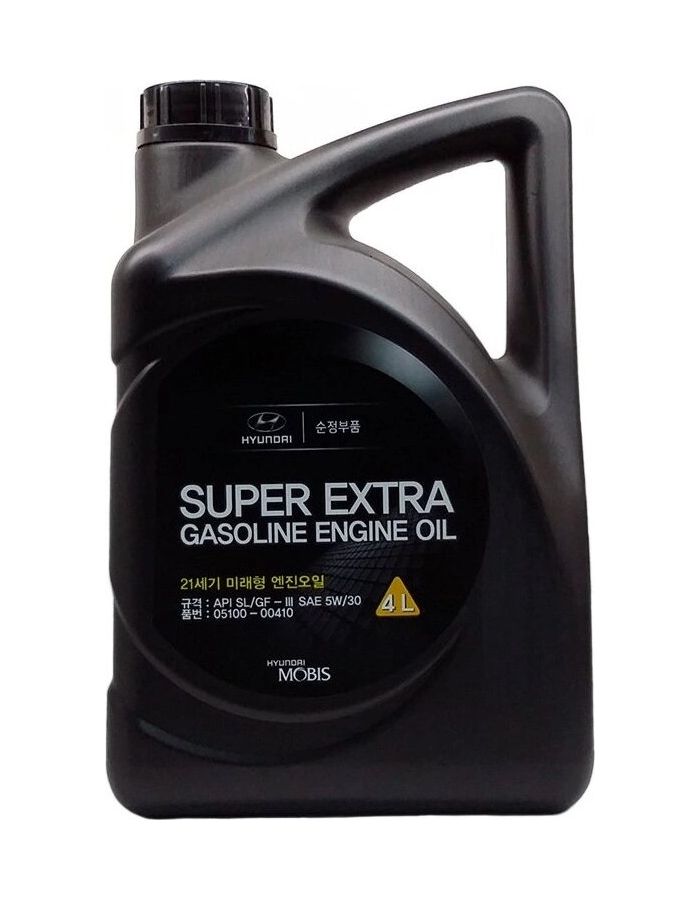 0510000410 HYUNDAI-KIA Моторное масло  Super Extra Gasoline 5W30 SL GF-3, 4л