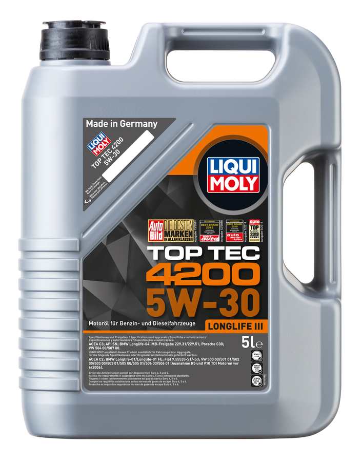 7661 LIQUI MOLY НС-синтетическое моторное масло Top Tec 4200 5W-30 5л