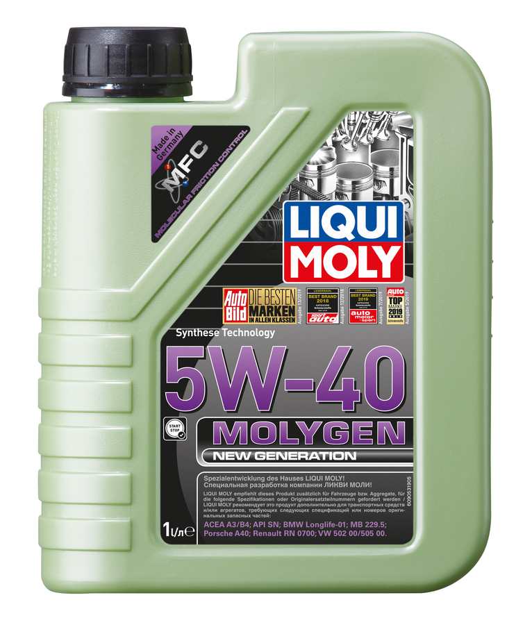 9053 LIQUI MOLY НС-синтетическое моторное масло Molygen New Generation 5W-40 1л
