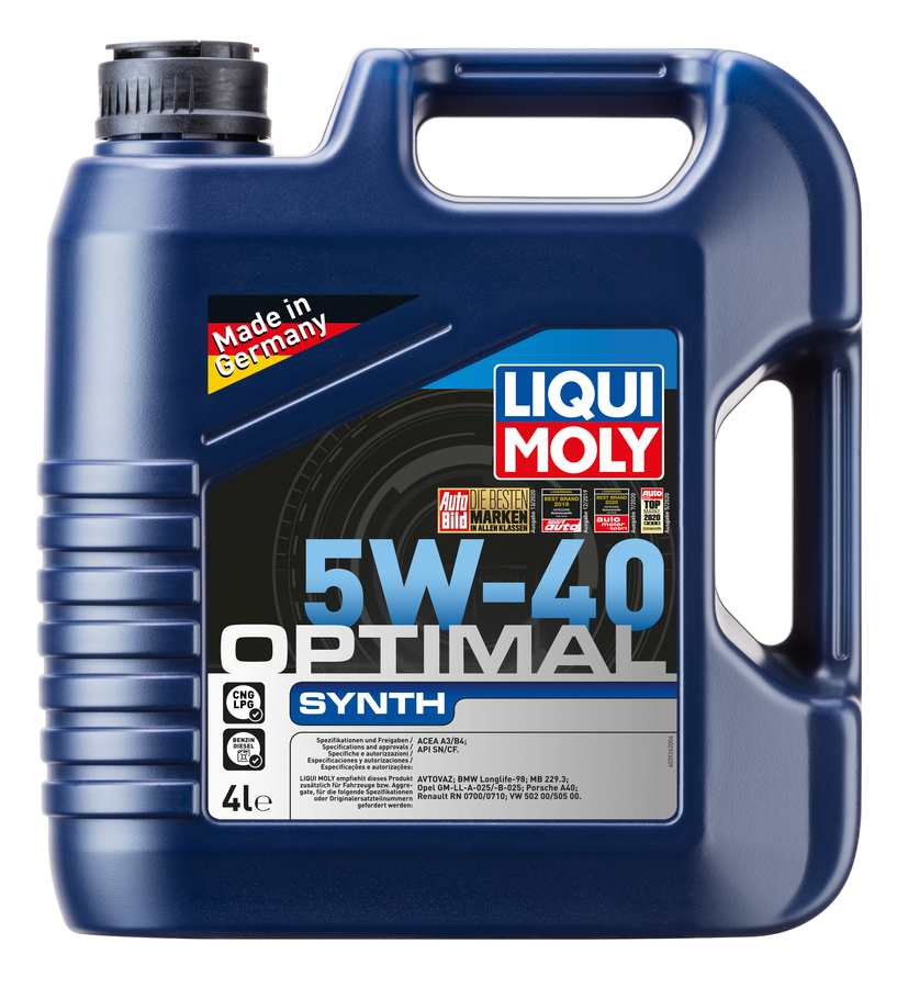 3926 LIQUI MOLY НС-синтетическое моторное масло Optimal Synth 5W-40 4л