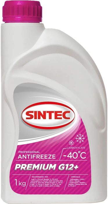 SINTEC Антифриз Premium G12+ (малиновый) 1кг