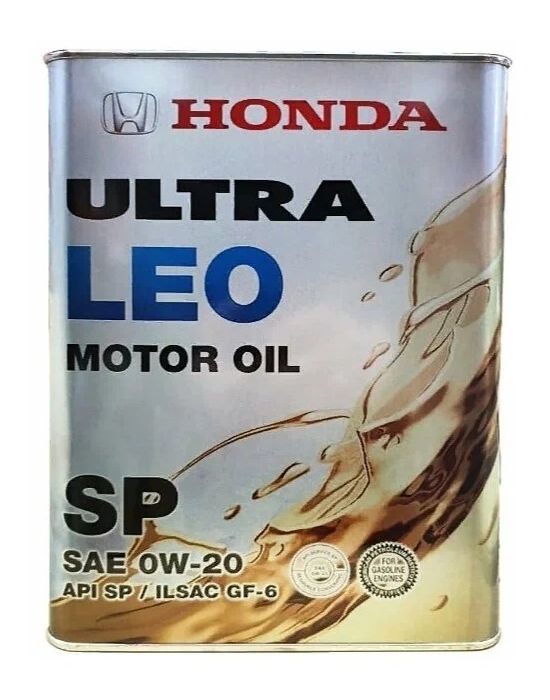 0822799974 HONDA Моторное масло Ultra Leo 0W-20 SP, 4 л